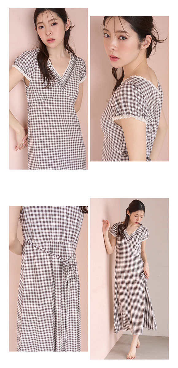 スナイデルホーム カットレーヨンワンピース カップ付き パッド付き パジャマ ルームウェア SNIDEL HOME