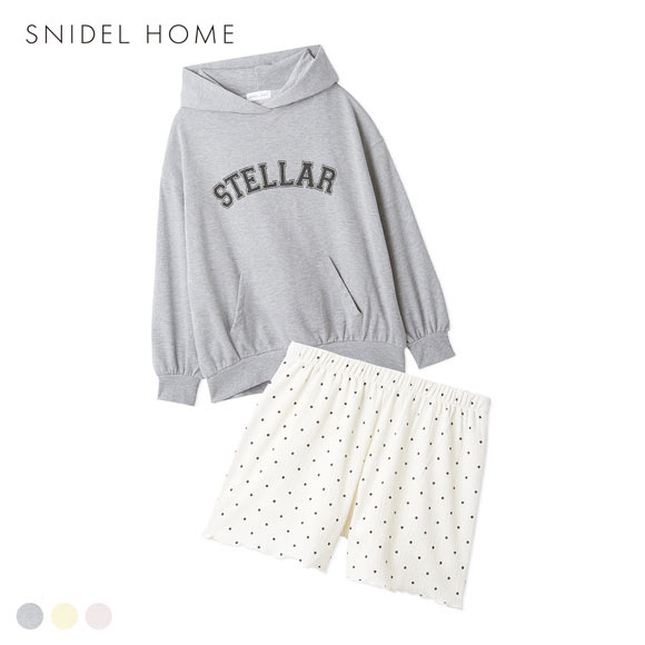 スナイデルホーム スウェット×ショートパンツセット パジャマ ルームウェア 上下セット セットアップ SNIDEL HOME