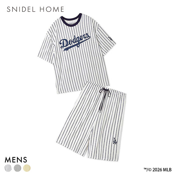 スナイデルホーム MLB メンズ Tシャツセットアップ パジャマ ルームウェア SNIDEL HOME