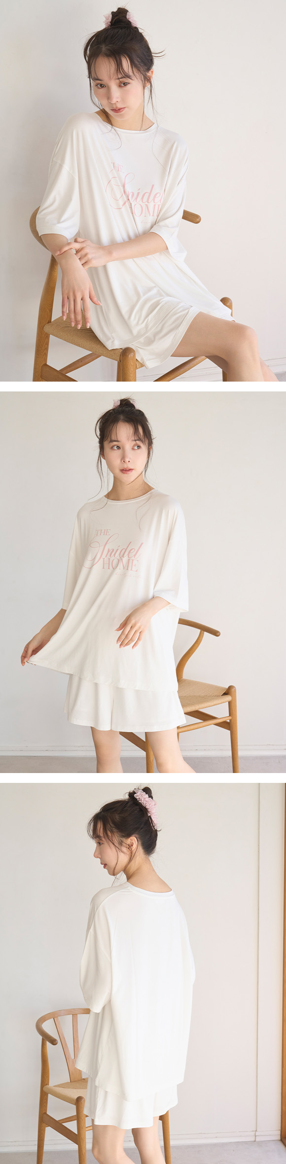 スナイデルホーム 接触冷感 ロゴTシャツセットアップ 上下セット パジャマ ルームウェア SNIDEL HOME