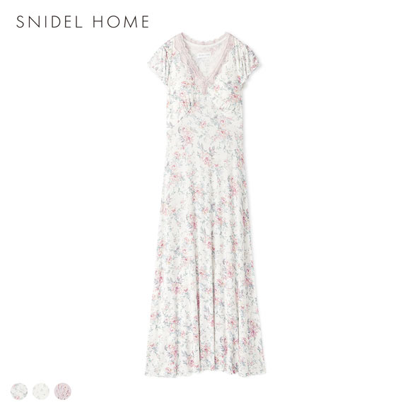 スナイデルホーム プリントカップインカットワンピース パッド付き カップイン パジャマ ルームウェア SNIDEL HOME