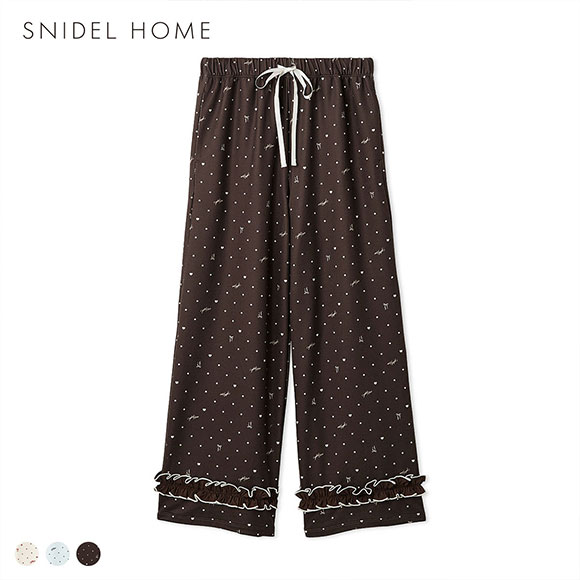 スナイデルホーム ハートドット柄ロングパンツ パジャマ ルームウェア SNIDEL HOME Valentine バレンタイン
