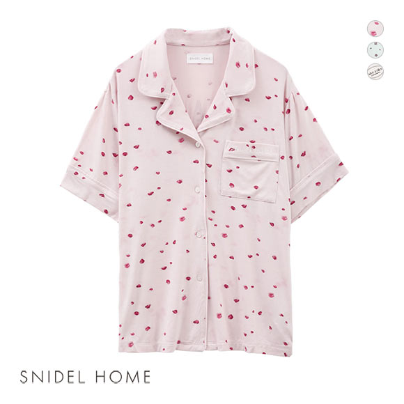 スナイデルホーム SNIDEL HOME 【SorbetFeel】プリント開襟シャツ パジャマ ルームウェア