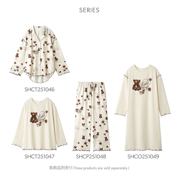 スナイデルホーム チョコモチーフ開襟シャツ パジャマ ルームウェア SNIDEL HOME