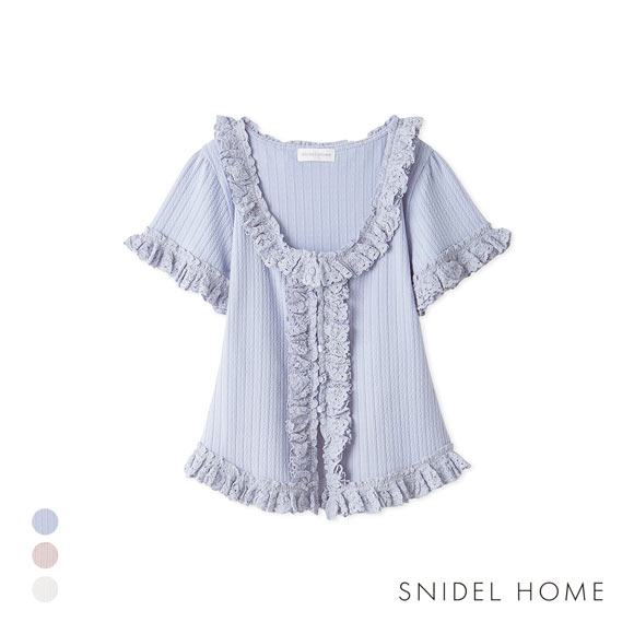 スナイデルホーム フリルレースカットプルオーバー SNIDEL HOME