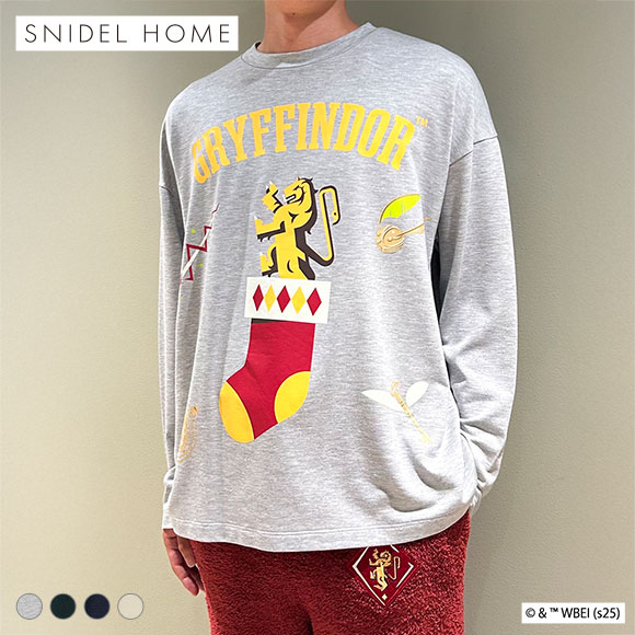 スナイデルホーム Mens Harry Potter モチーフロングTシャツ パジャマ ルームウェア メンズ SNIDEL HOME ハリー・ポッター