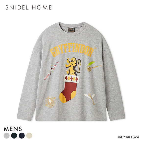 スナイデルホーム Mens Harry Potter モチーフロングTシャツ パジャマ ルームウェア メンズ SNIDEL HOME ハリー・ポッター