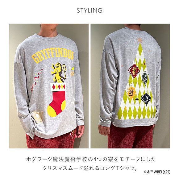 スナイデルホーム Mens Harry Potter モチーフロングTシャツ パジャマ ルームウェア メンズ SNIDEL HOME ハリー・ポッター