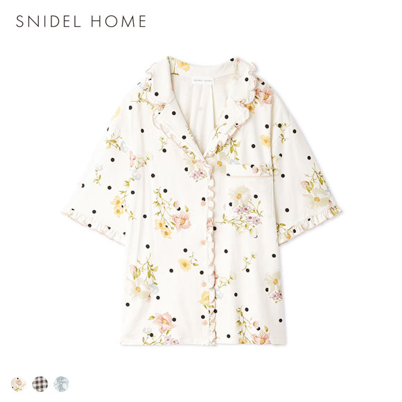 スナイデルホーム カットレーヨン開襟シャツ パジャマ ルームウェア SNIDEL HOME