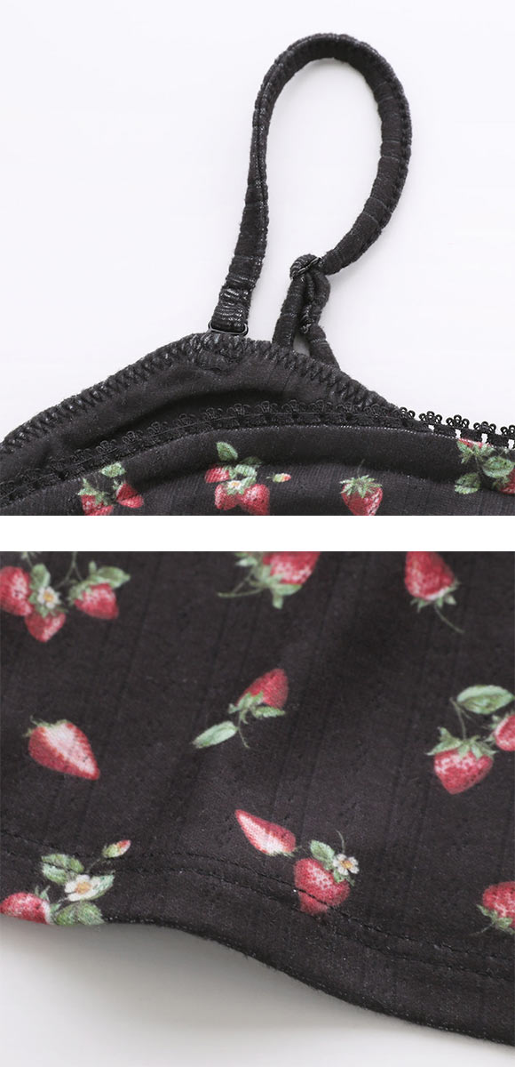 スナイデルホーム ストロベリーアイレットレイヤードキャミソール カップイン パッド付き パジャマ ルームウェア SNIDEL HOME