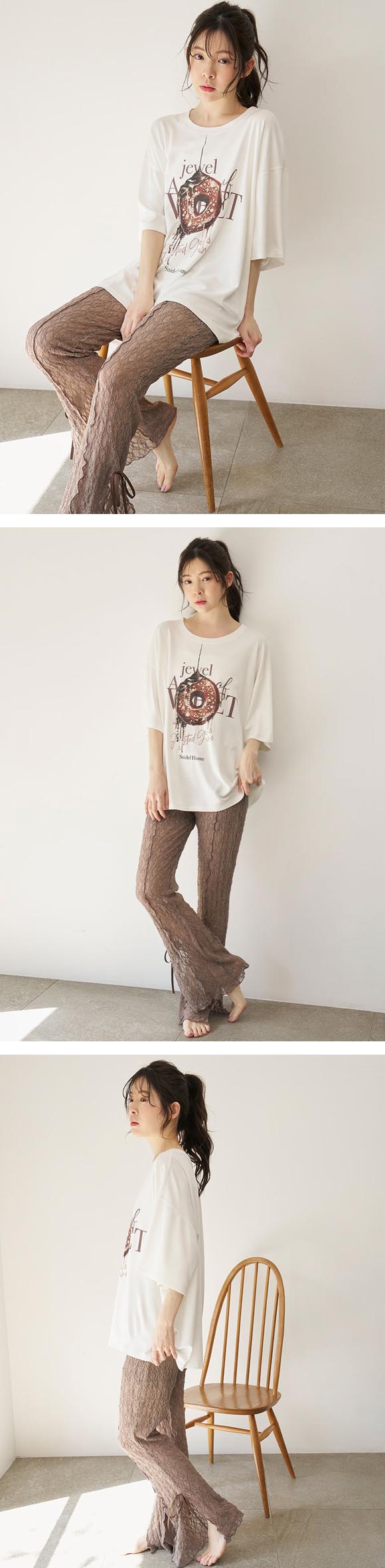 スナイデルホーム ビジュードーナッツTシャツ パジャマ ルームウェア SNIDEL HOME