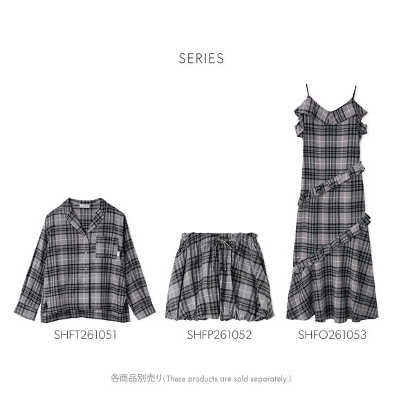 スナイデルホーム チェックフリルワンピース ルームウェア パジャマ SNIDEL HOME