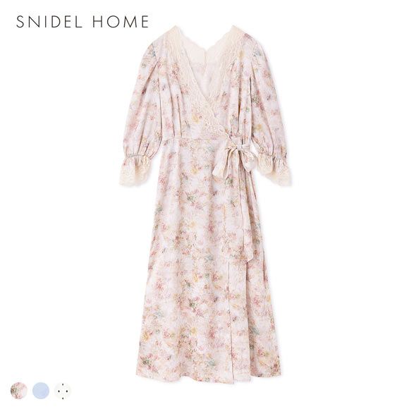 スナイデルホーム サテンジャガードガウン パジャマ ルームウェア SNIDEL HOME