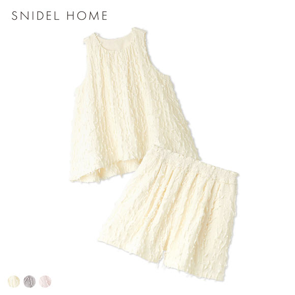 スナイデルホーム フリンジチュニックセットアップ パジャマ ルームウェア SNIDEL HOME
