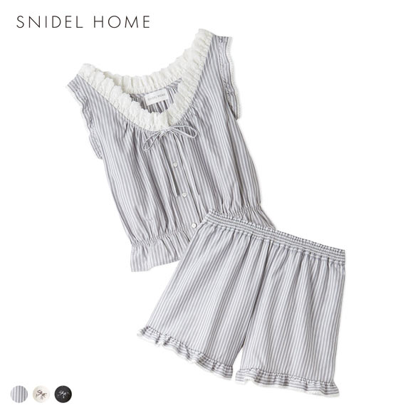 スナイデルホーム コットンフリルセットアップ パジャマ ルームウェア SNIDEL HOME