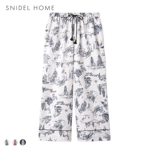スナイデルホーム Warm Satin ホリデージュイロングパンツ パジャマ ルームウェア ボトム SNIDEL HOME