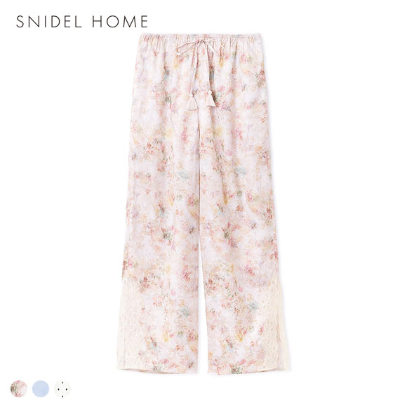 スナイデルホーム サテンジャガードロングパンツ パジャマ ルームウェア SNIDEL HOME