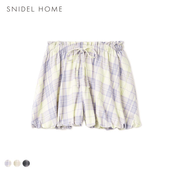 スナイデルホーム チェックバルーンパンツ ルームウェア パジャマ SNIDEL HOME