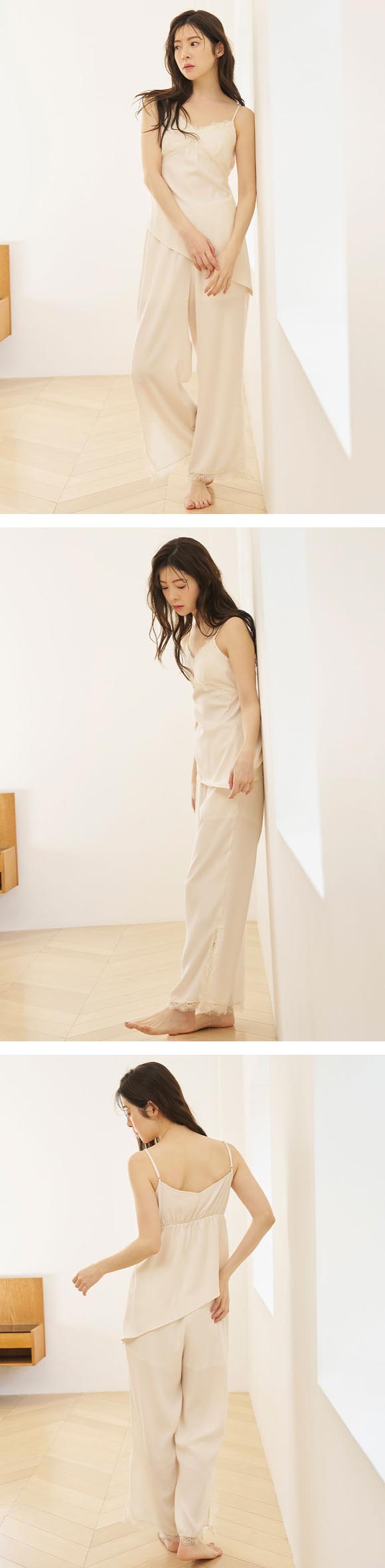 スナイデルホーム サテンジャガードロングパンツ パジャマ ルームウェア SNIDEL HOME