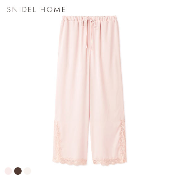 スナイデルホーム サテンジャガードロングパンツ パジャマ ルームウェア SNIDEL HOME
