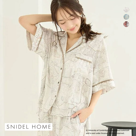 スナイデルホーム University of Cambridge 開襟シャツ パジャマ ルームウェア SNIDEL HOME ケンブリッジ大学