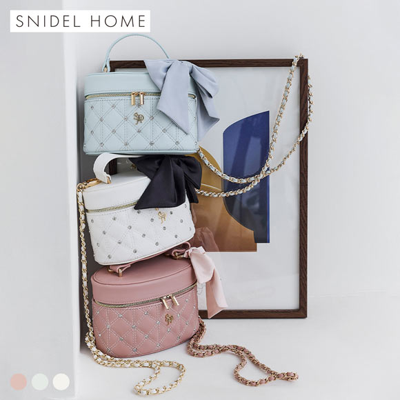 スナイデルホーム リボンキルティングバニティバッグ SNIDEL HOME