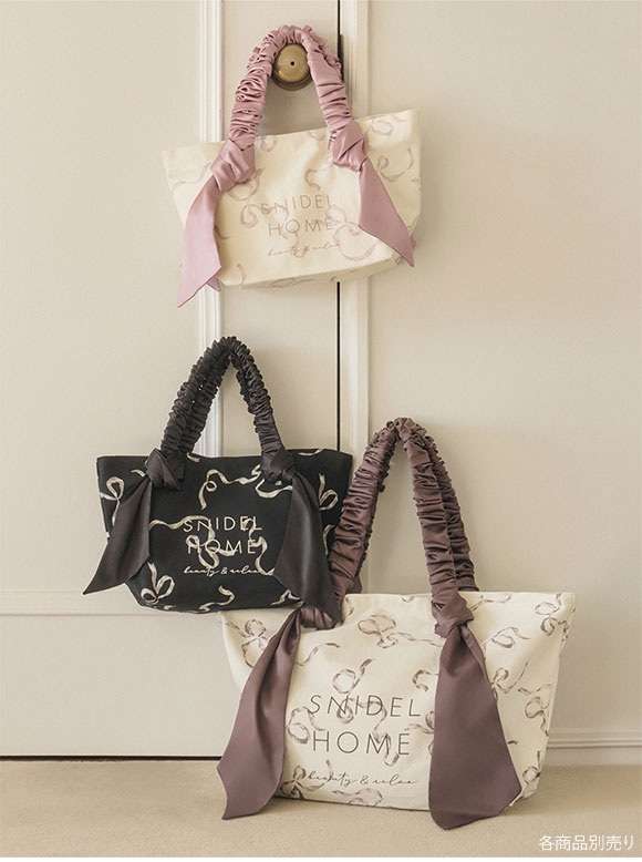 スナイデルホーム オーガニックキャンバストート SMALL リボン RIBBON SNIDEL HOME