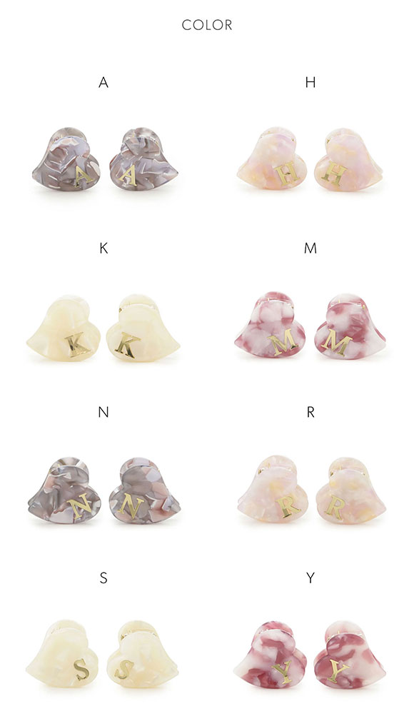 スナイデルホーム SNIDEL HOME イニシャルハートミニクリップSET