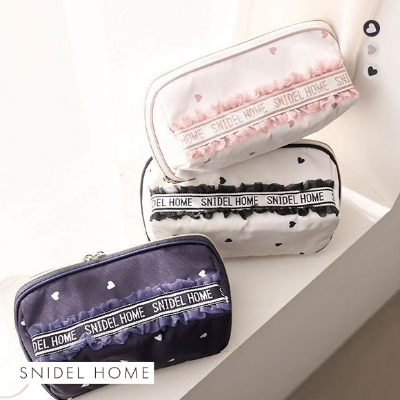 スナイデルホーム ロゴテープハートスクエアポーチ SNIDEL HOME