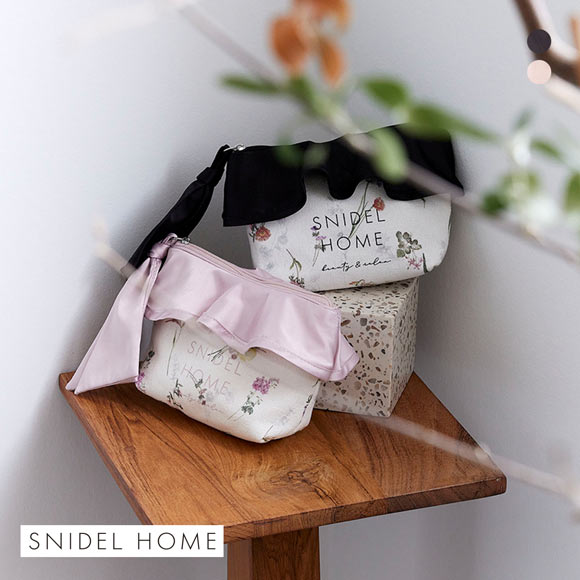スナイデルホーム オーガニックキャンバスポーチ FLOWER SNIDEL HOME