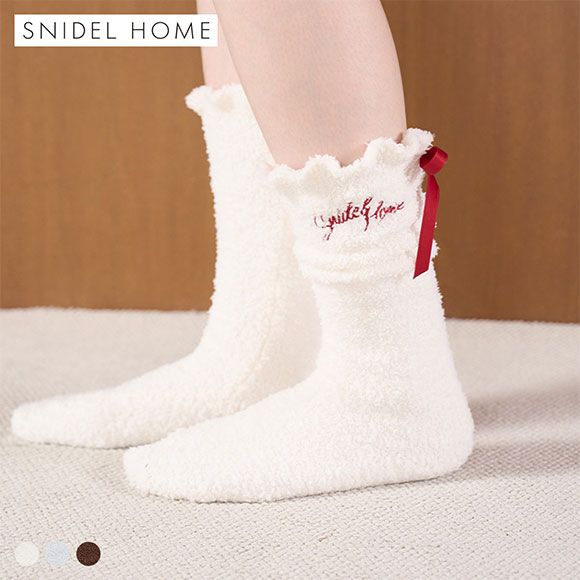スナイデルホーム レディース Milcrea リボンニットソックス SNIDEL HOME Valentine バレンタイン
