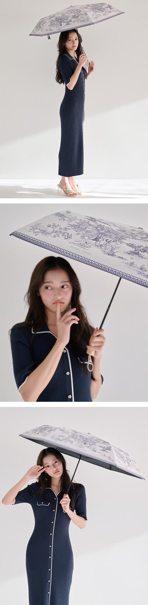 スナイデルホーム SNIDEL HOME×PROTECT U 晴雨兼用折り畳み日傘 UVブロック 折りたたみ傘 日傘 兼用 雨傘 晴雨両用