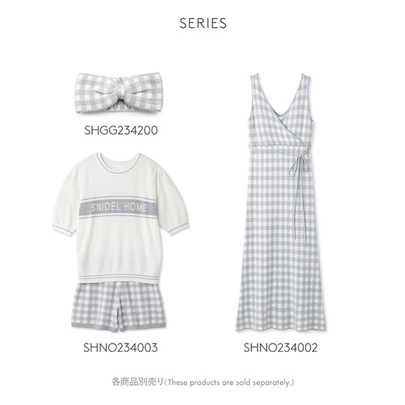 スナイデルホーム SNIDEL HOME ロゴジャカードギンガムセットアップ パジャマ ルームウェア