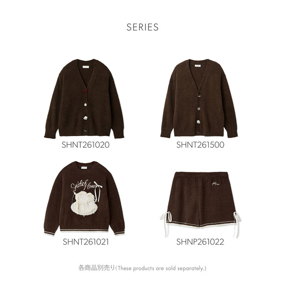スナイデルホーム Milcrea リボンニットショートパンツ パジャマ ルームウェア SNIDEL HOME Valentine バレンタイン