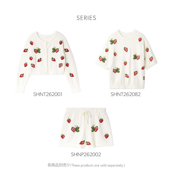 スナイデルホーム ストロベリーニットショートパンツ ルームウェア SNIDEL HOME
