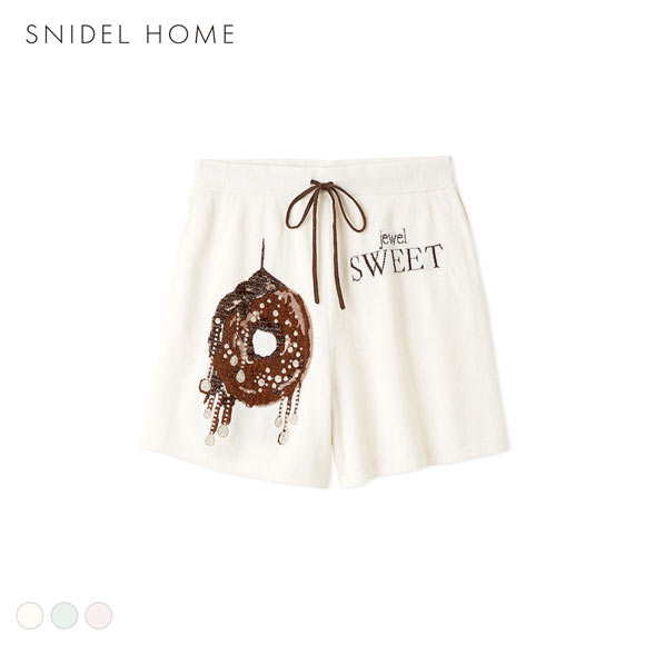 スナイデルホーム ビジュードーナッツニットショートパンツ パジャマ ルームウェア SNIDEL HOME