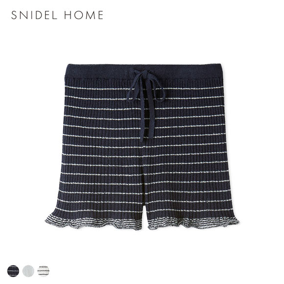 スナイデルホーム ボーダーリブショートパンツ パジャマ ルームウェア SNIDEL HOME