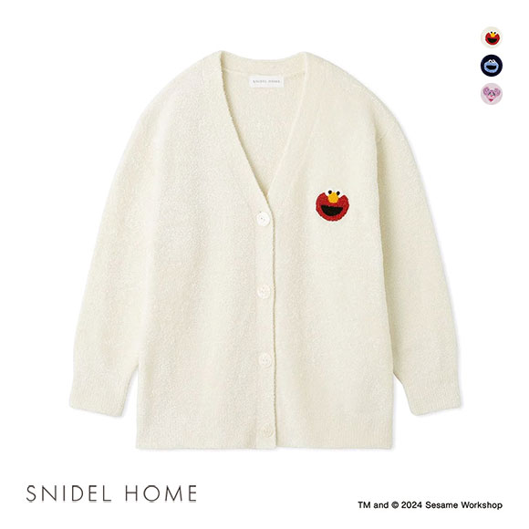 スナイデルホーム SNIDEL HOME 【SESAME STREET】【UNISEX】ワンポイントカーディガン パジャマ ルームウェア