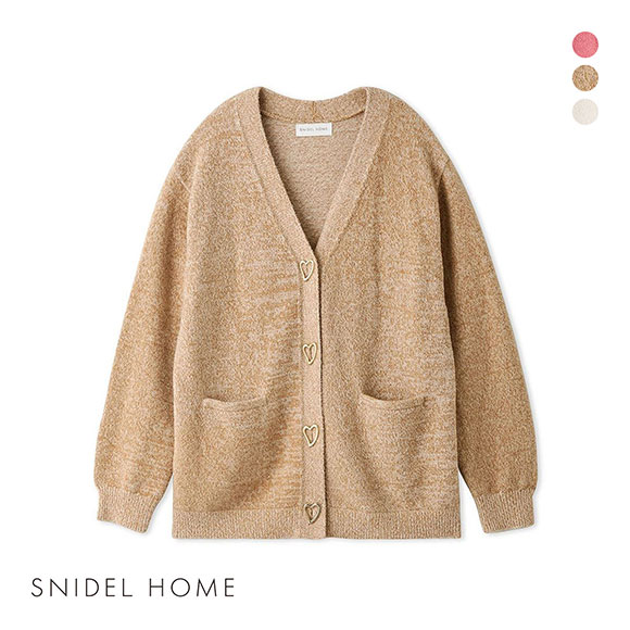 スナイデルホーム クリーミータッチ ハートボタンカーディガン ルームウェア パジャマ SNIDEL HOME CreamyTouch