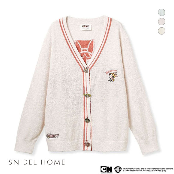 スナイデルホーム パワーパフ ガールズ ニットカーディガン パジャマ ルームウェア The Powerpuff Girls SNIDEL HOME