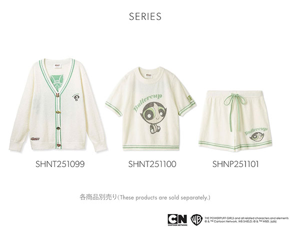 スナイデルホーム パワーパフ ガールズ ニットプルオーバー 半袖 パジャマ ルームウェア The Powerpuff Girls SNIDEL HOME