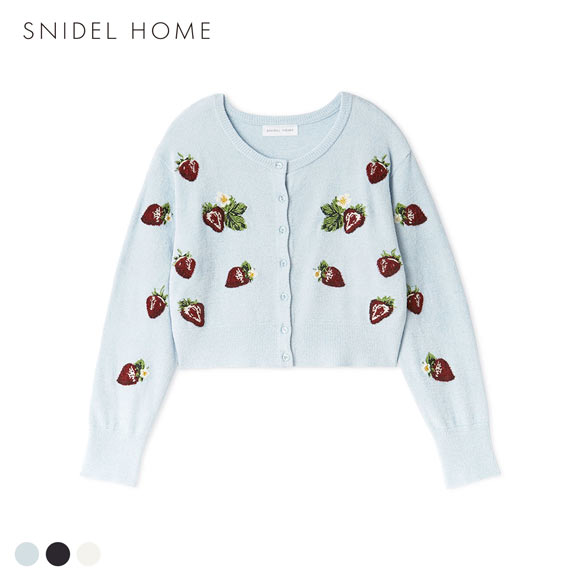 スナイデルホーム ストロベリーニットカーディガン パジャマ ルームウェア SNIDEL HOME