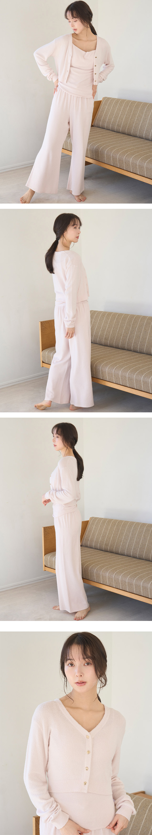 スナイデルホーム 接触冷感 UVカット ニットカーディガン ルームウェア パジャマ SNIDEL HOME