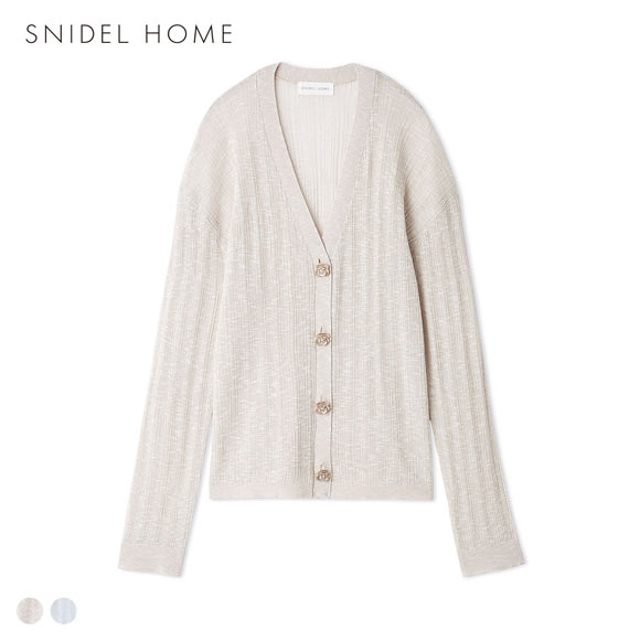 スナイデルホーム フラワービジューシアーニットカーディガン パジャマ ルームウェア SNIDEL HOME