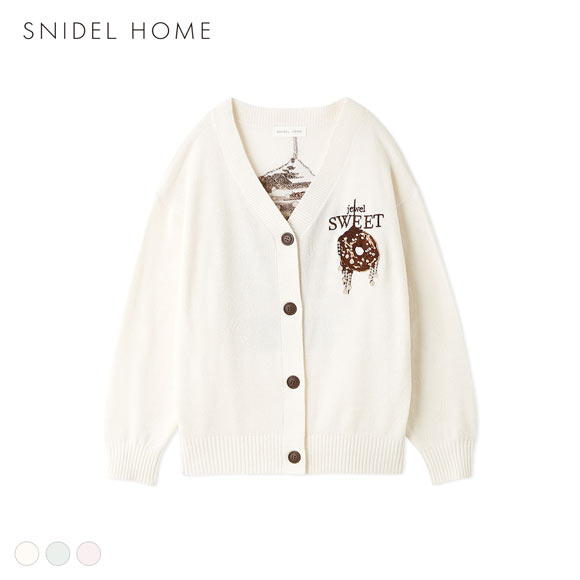 スナイデルホーム ビジュードーナッツニットカーディガン パジャマ ルームウェア SNIDEL HOME