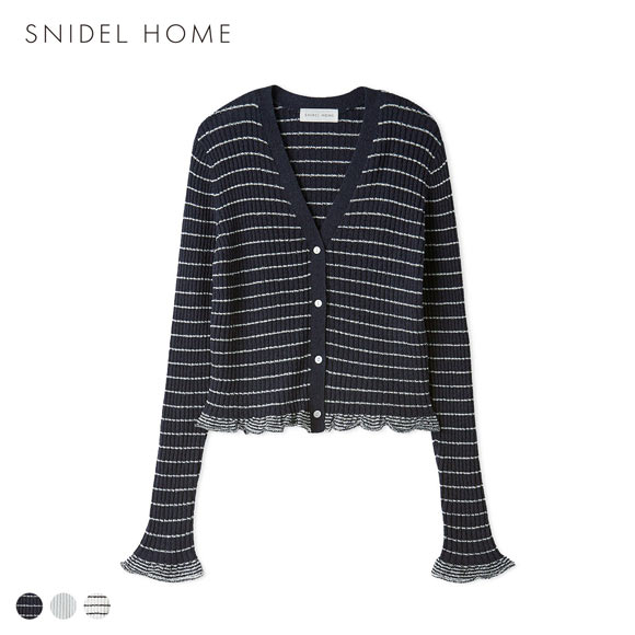 スナイデルホーム ボーダーリブカーディガン パジャマ ルームウェア SNIDEL HOME