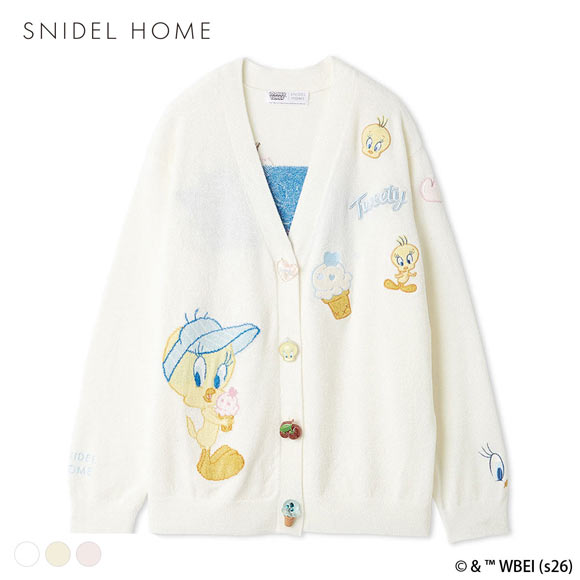 スナイデルホーム Tweety モチーフニットカーディガン ルームウェア パジャマ SNIDEL HOME