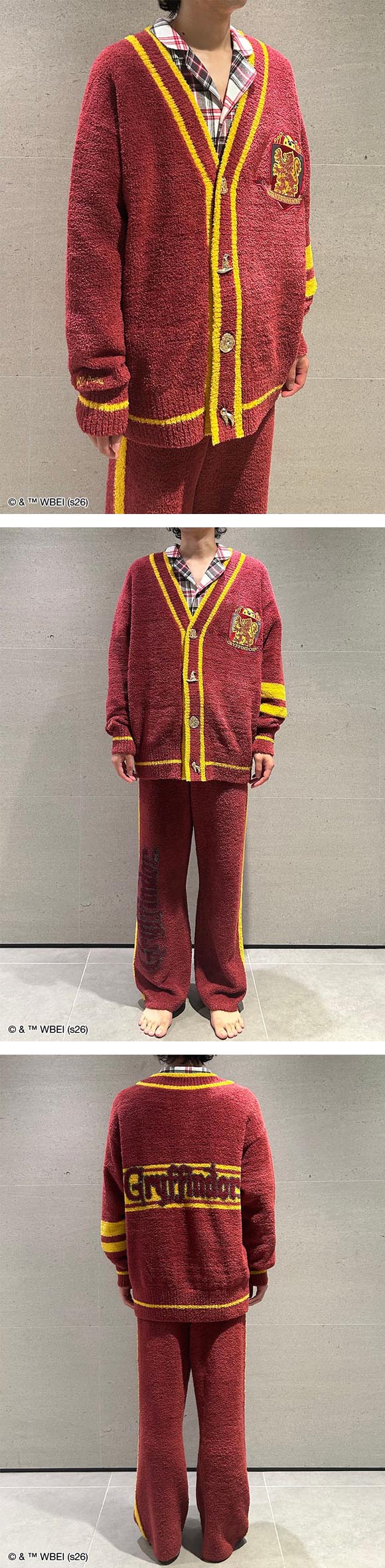 スナイデルホーム メンズ ハリー・ポッター Milcrea モチーフボタン カーディガン パジャマ ルームウェア SNIDEL HOME Harry Potter