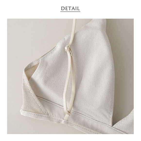 アンダーソンアンダーソン ラメトライアングルブラ ランジェリー ブラジャー ノンワイヤー ブラレット UNDERSON UNDERSON