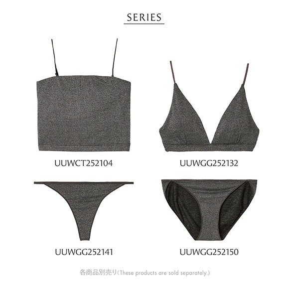 アンダーソンアンダーソン ラメトライアングルブラ ランジェリー ブラジャー ノンワイヤー ブラレット UNDERSON UNDERSON